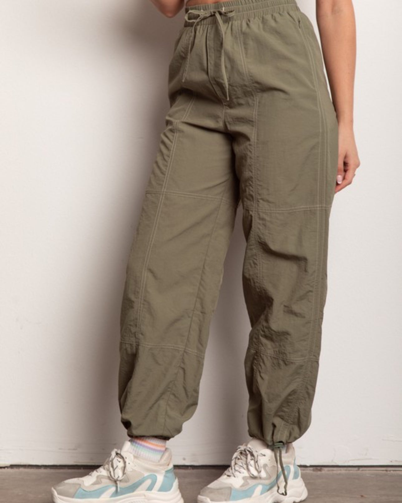 Green Moment Parachute Pants