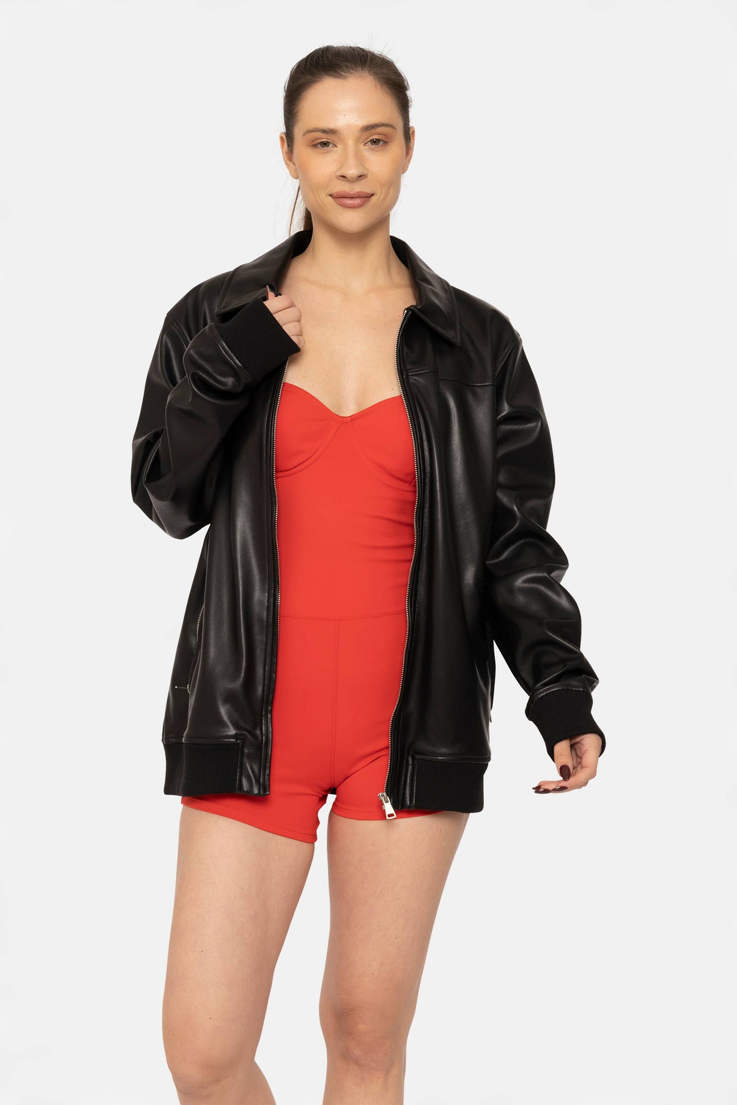 Vegan Leather Biker Jacket