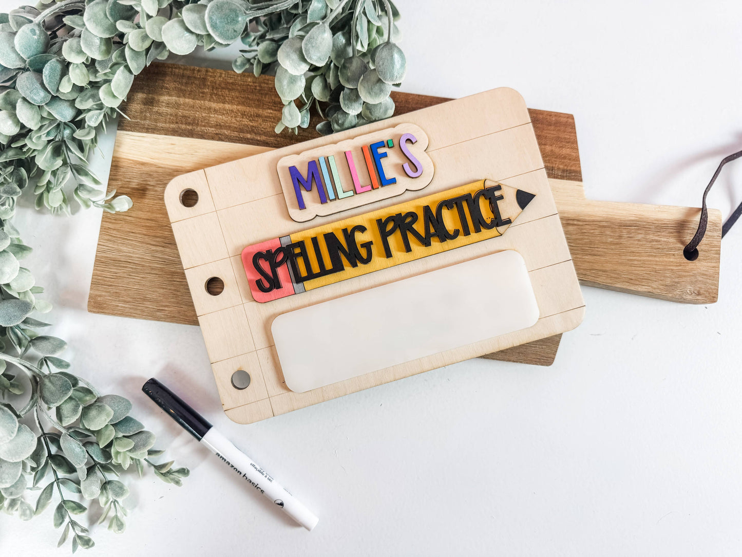 Dry erase spelling boards