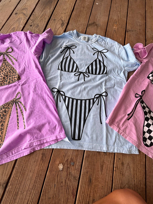 STRIPED BIKINI COMFORT COLOR TEE