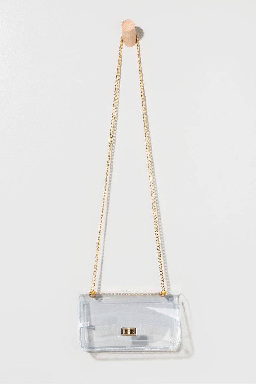 Jessica Clear Crossbody Bag With Chain Strap