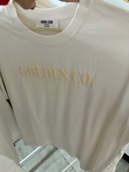 Golden Co. Tan on White