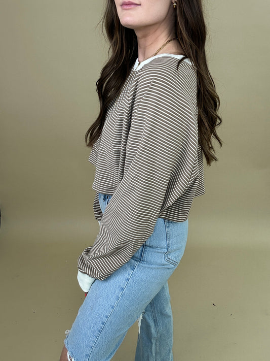 Striped Knit Crop Top