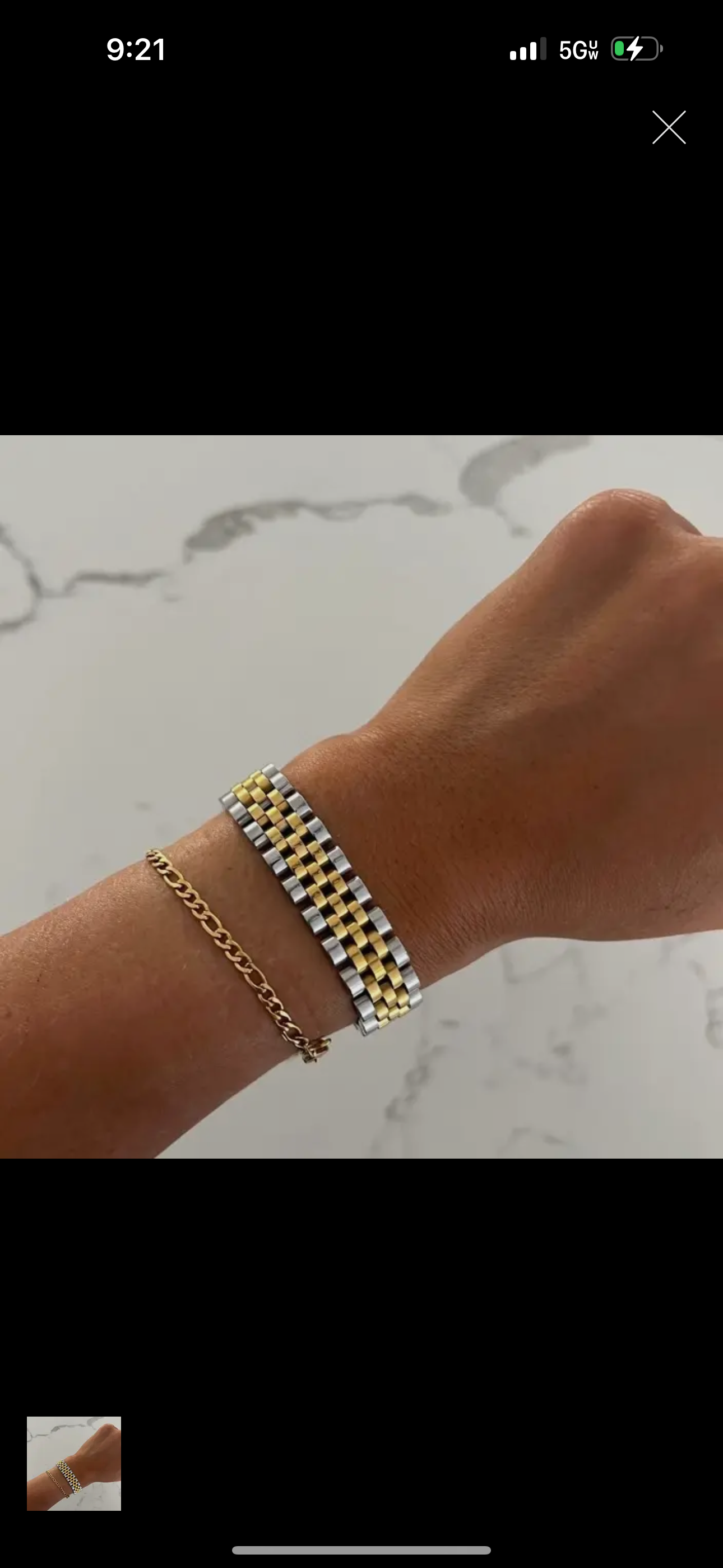 Two Tone Watch Band Bracelet