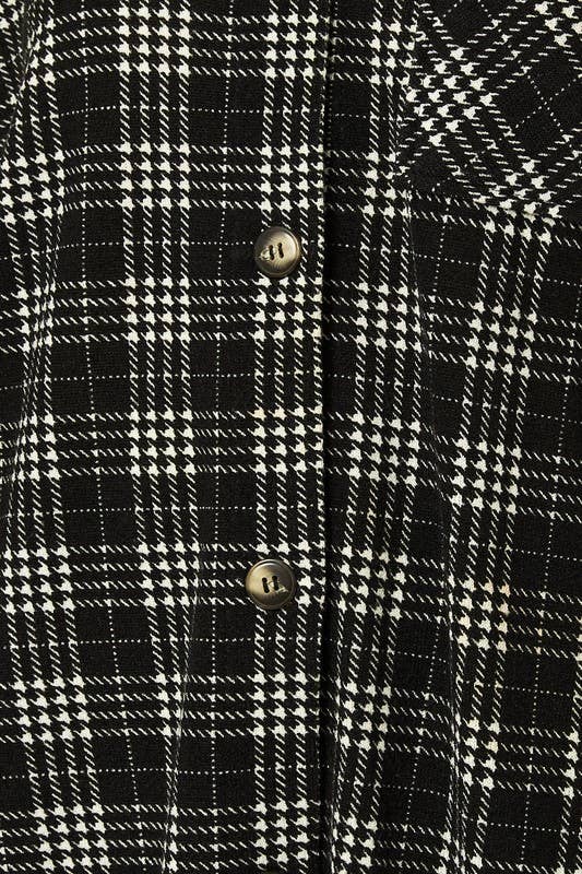 Long Sleeve Button Down Side Pocket Brushed Shaket