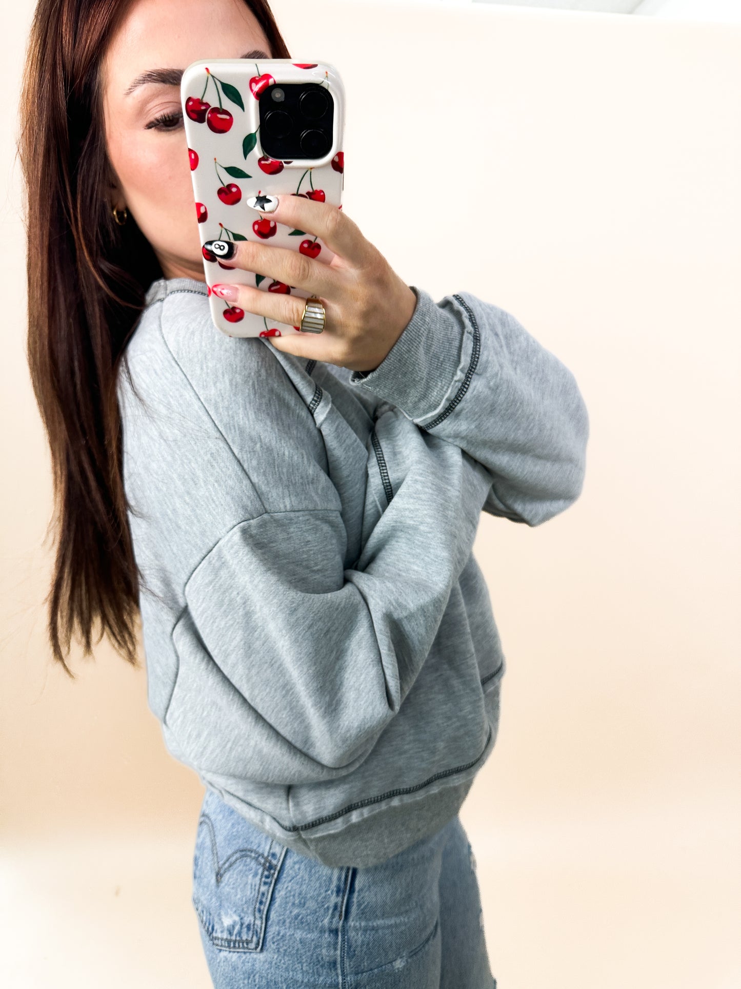 Contrast Stitch Pullover