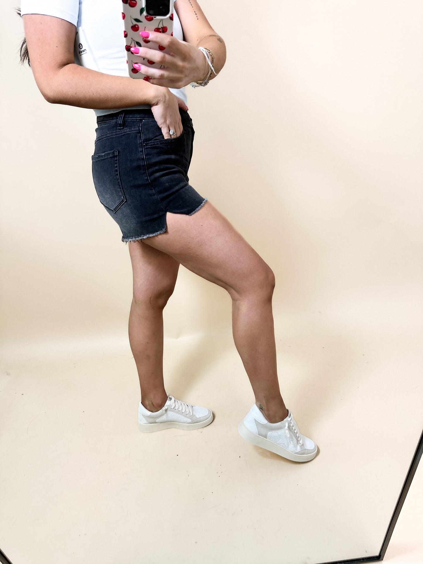 Black Cross Over Shorts