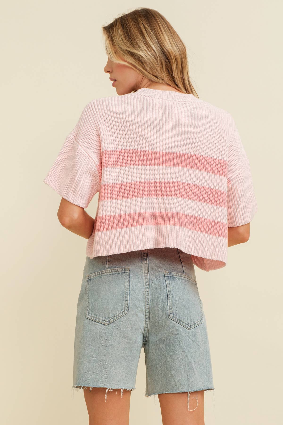 RIBBED KNIT SWEATER TOP