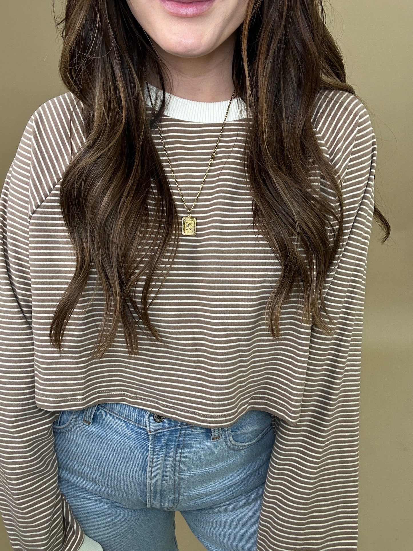 Striped Knit Crop Top