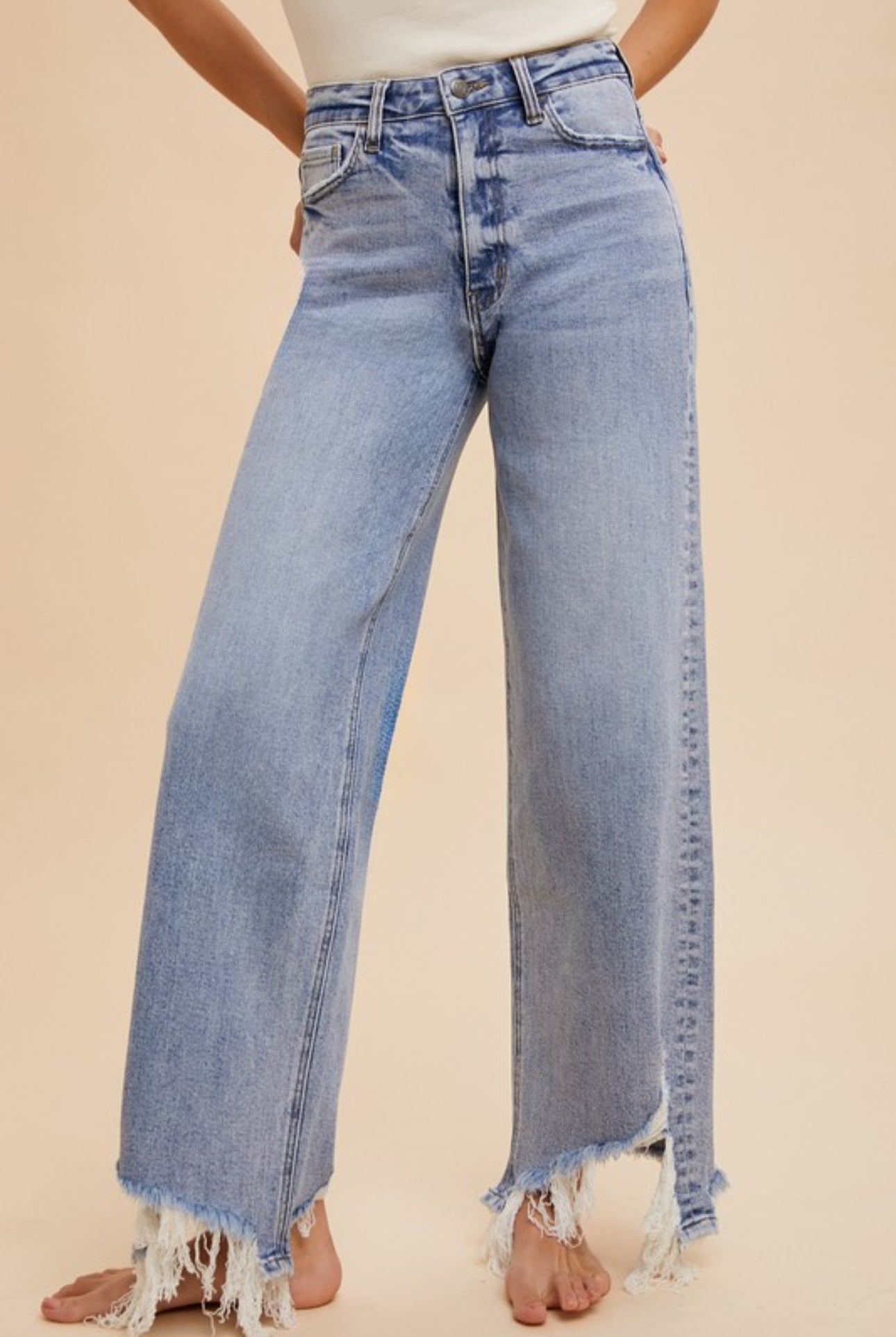 Raw Hem Jeans