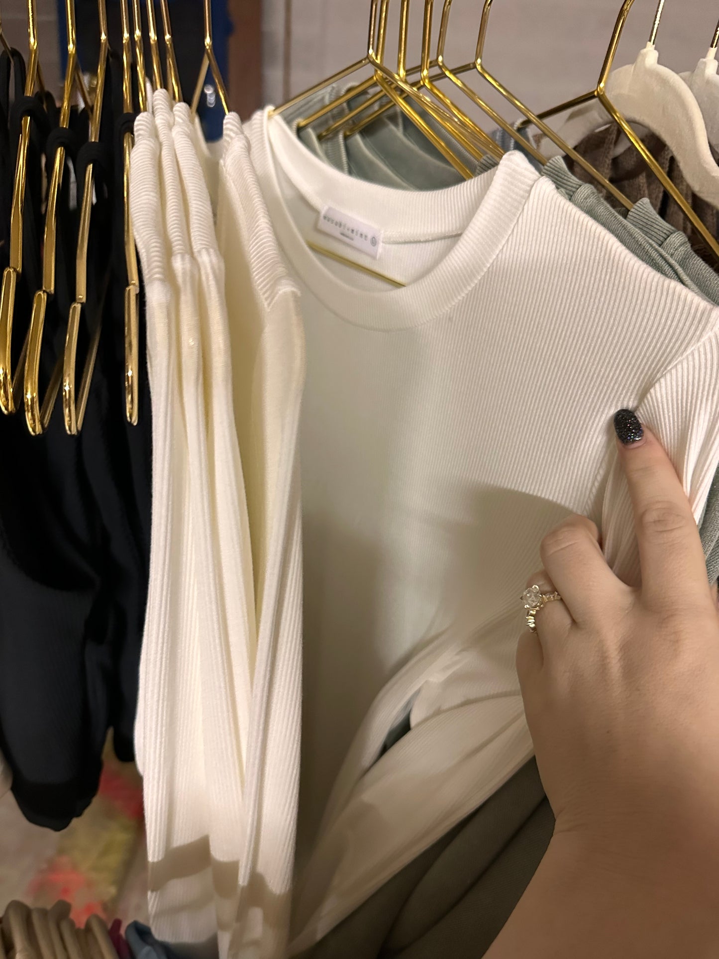 Ribbed Crew Neck Bodysuit