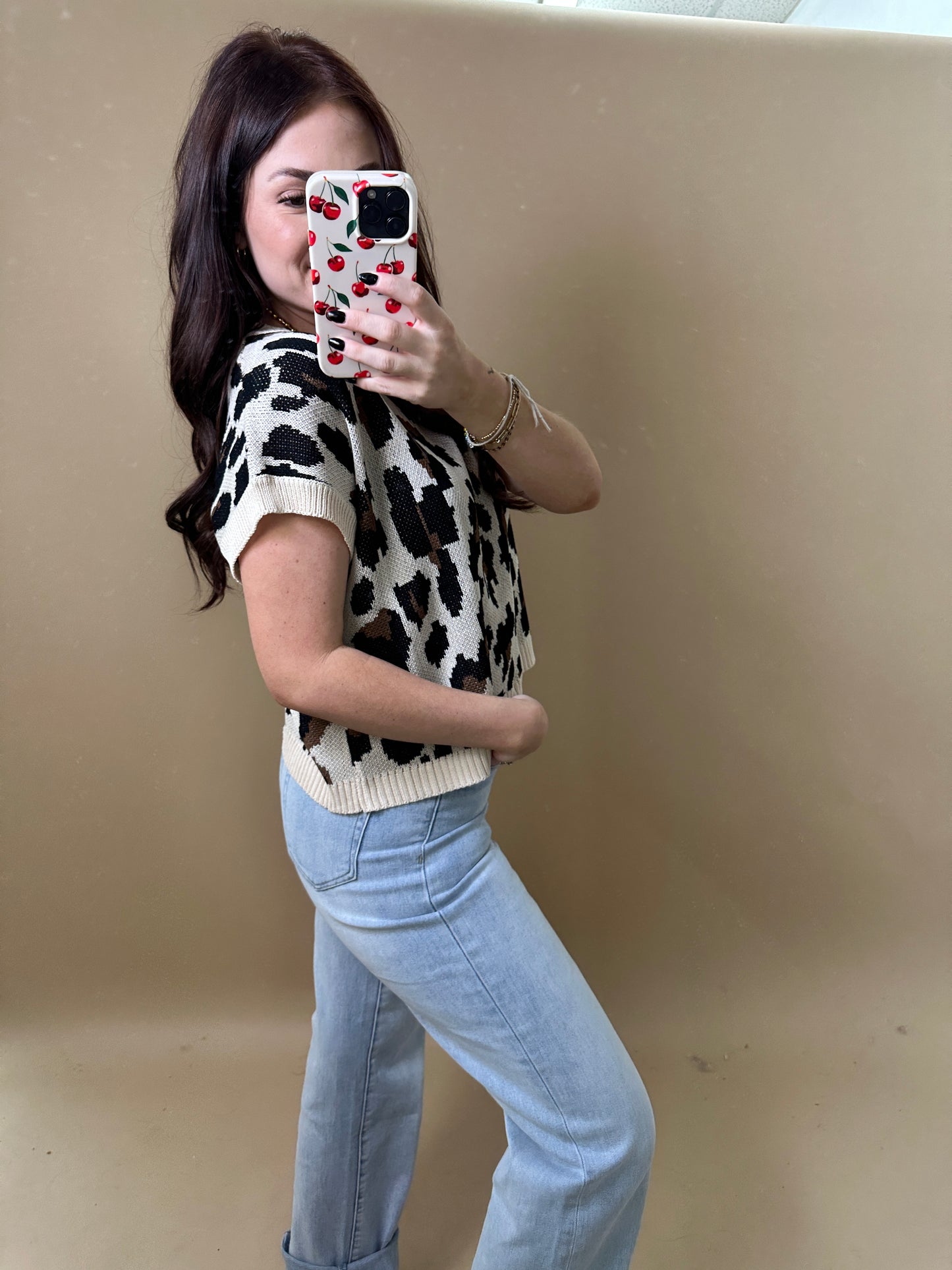Cheetah Sweater Top