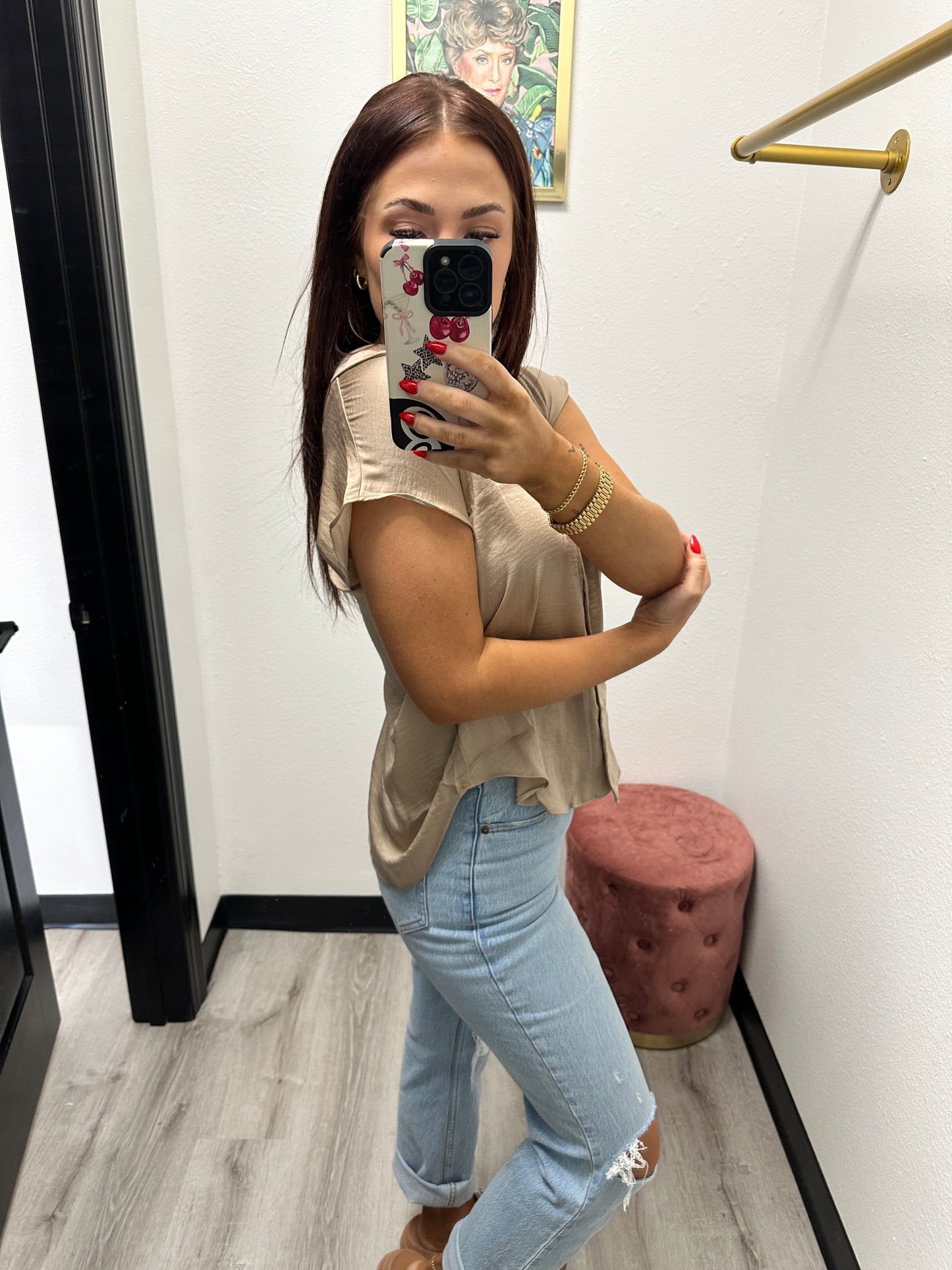 Golden Satin Top