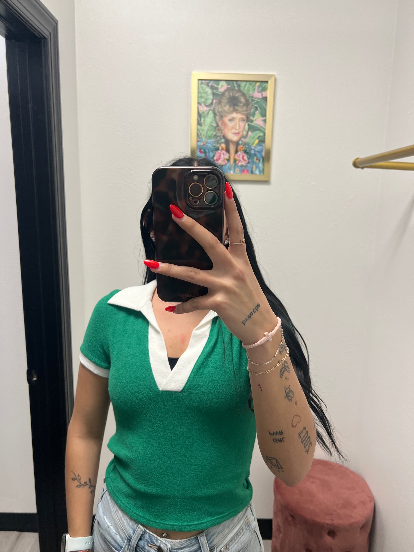 Feeling Lucky Collared top