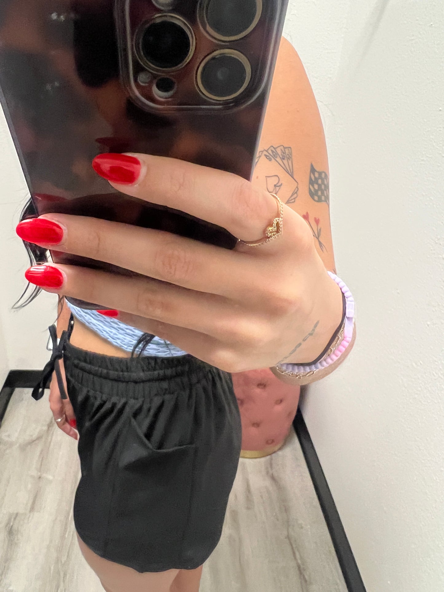 Athletic shorts with side pockets