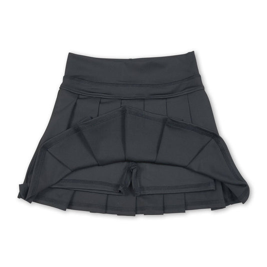 Black high waist kids girls summer activewear skorts