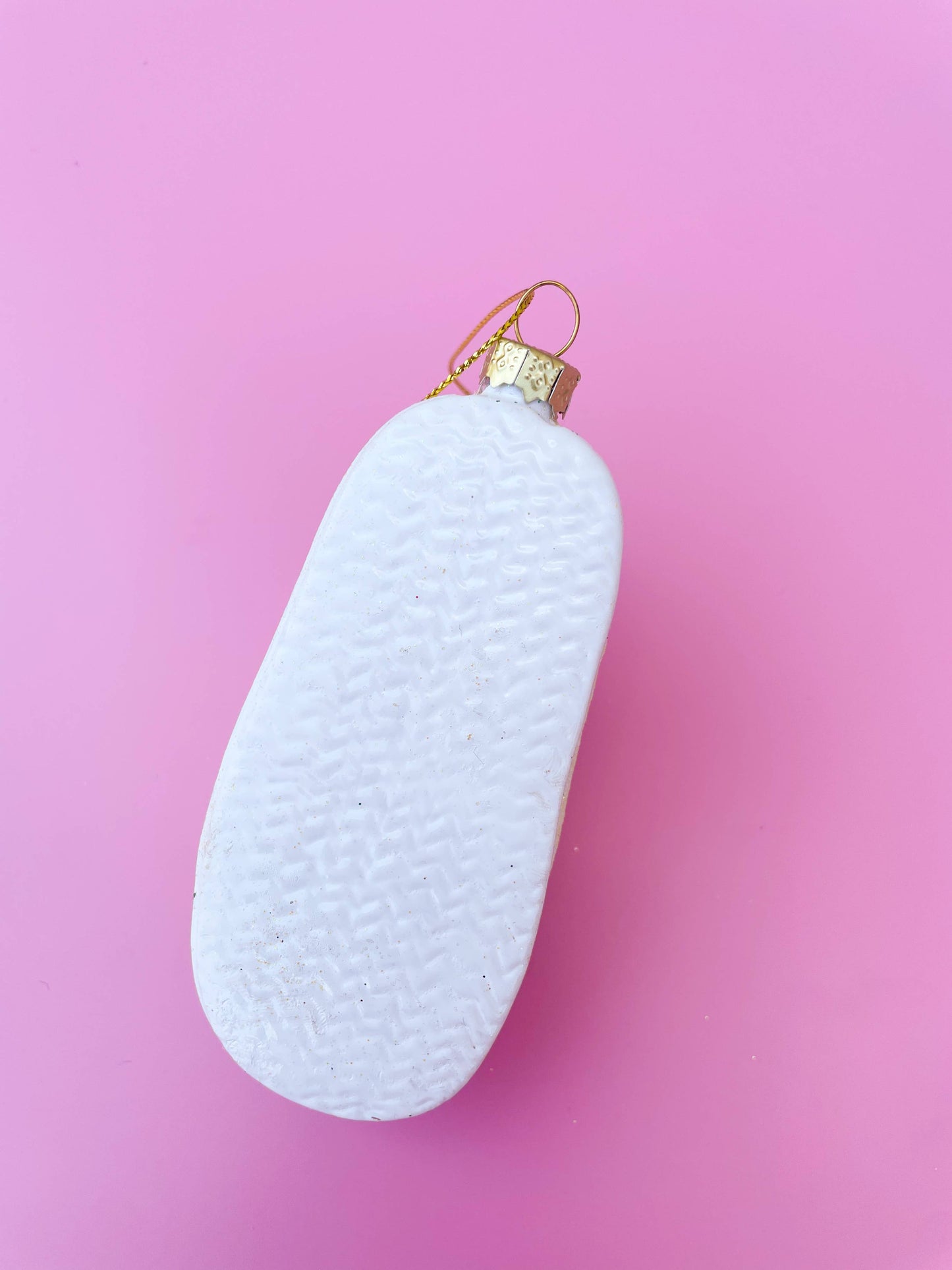 Yellow Smiley Face Slipper Christmas Ornament