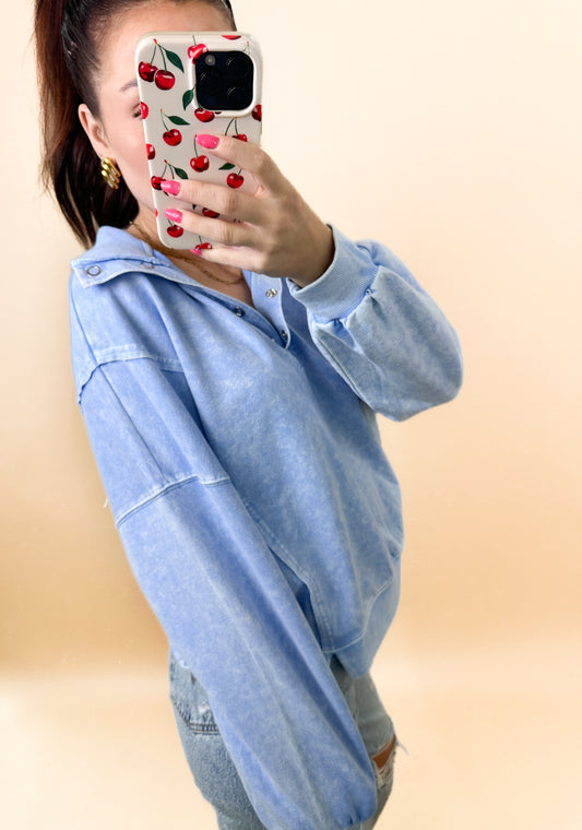 Acid Washed Whippet Pullover