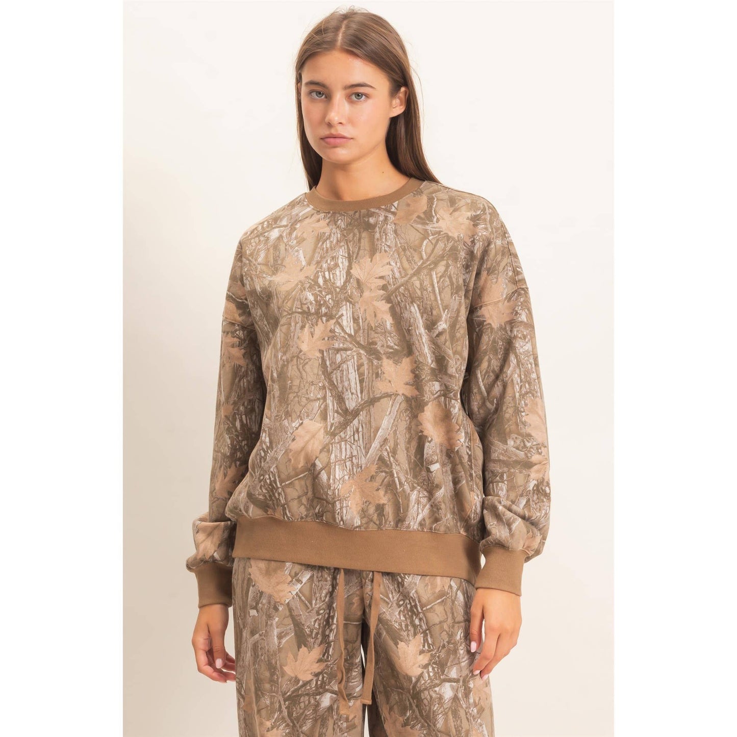 Tree Camouflage Crew Neck Sweatshirt