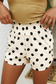 LAS Polka Dot Print Shirred High Waist Shorts (S-XL)