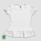 Girls Puff Short Sleeve Ruffle Hem Top - Kids Blank - DIY