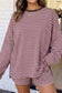 LAS Striped Oversized Pocket Crew Neck Lounge Set (S-XL)