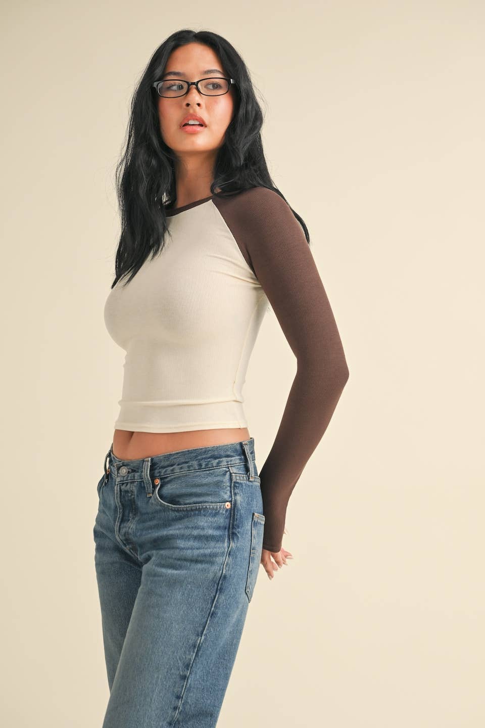 Y2K Raglan Long Sleeve Tee