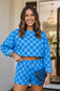 LAS Plaid Checkered Elastic Waist Active Lounge Set (S-XL)