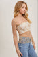 FLORAL EMBROIDERY LACE MESH LAYERING TOP
