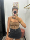 Floral Lace Front Tie Cami