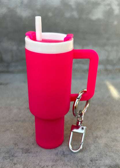 Plastic Tumbler Keychain with Removable Lid