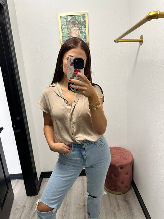 Golden Satin Top