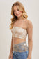 FLORAL EMBROIDERY LACE MESH LAYERING TOP