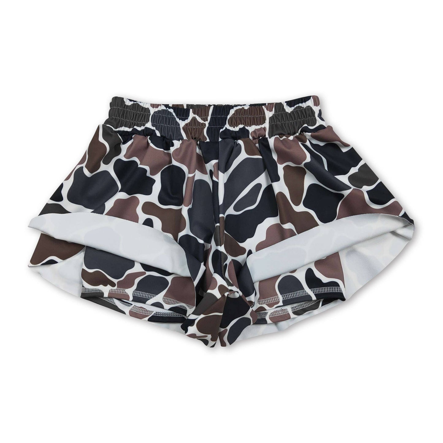 Black bow kids girls summer active shorts