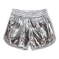 Blue elastic waist kids girls summer shorts