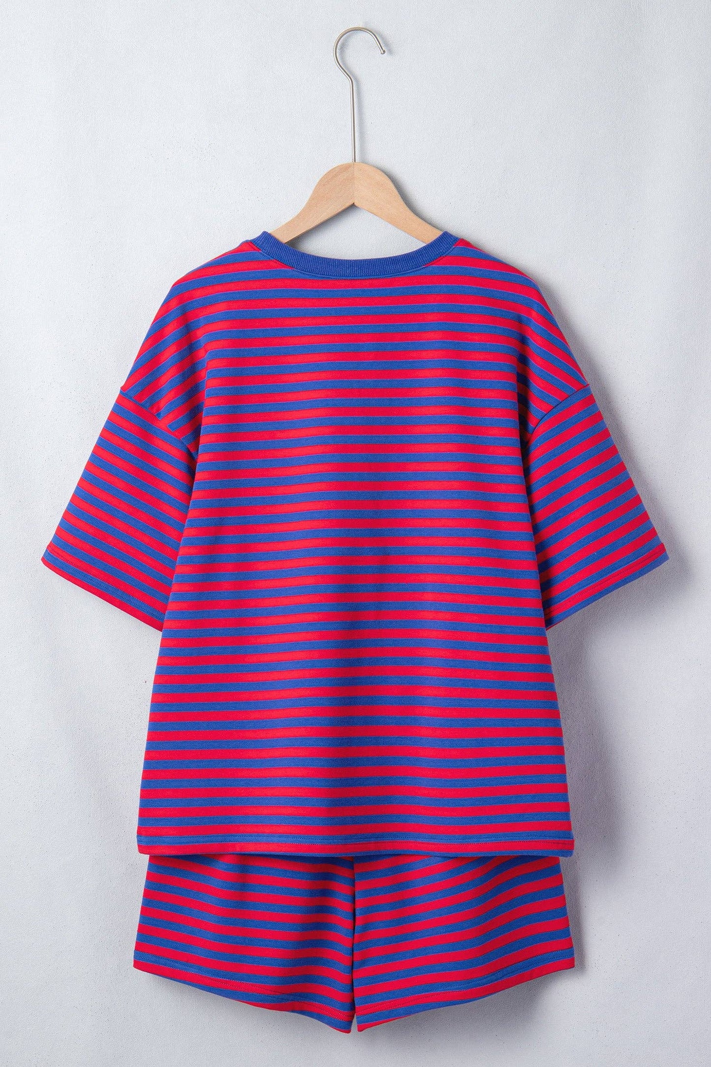 PRETTY BASH Stripe Short Sleeve Top & Short Set