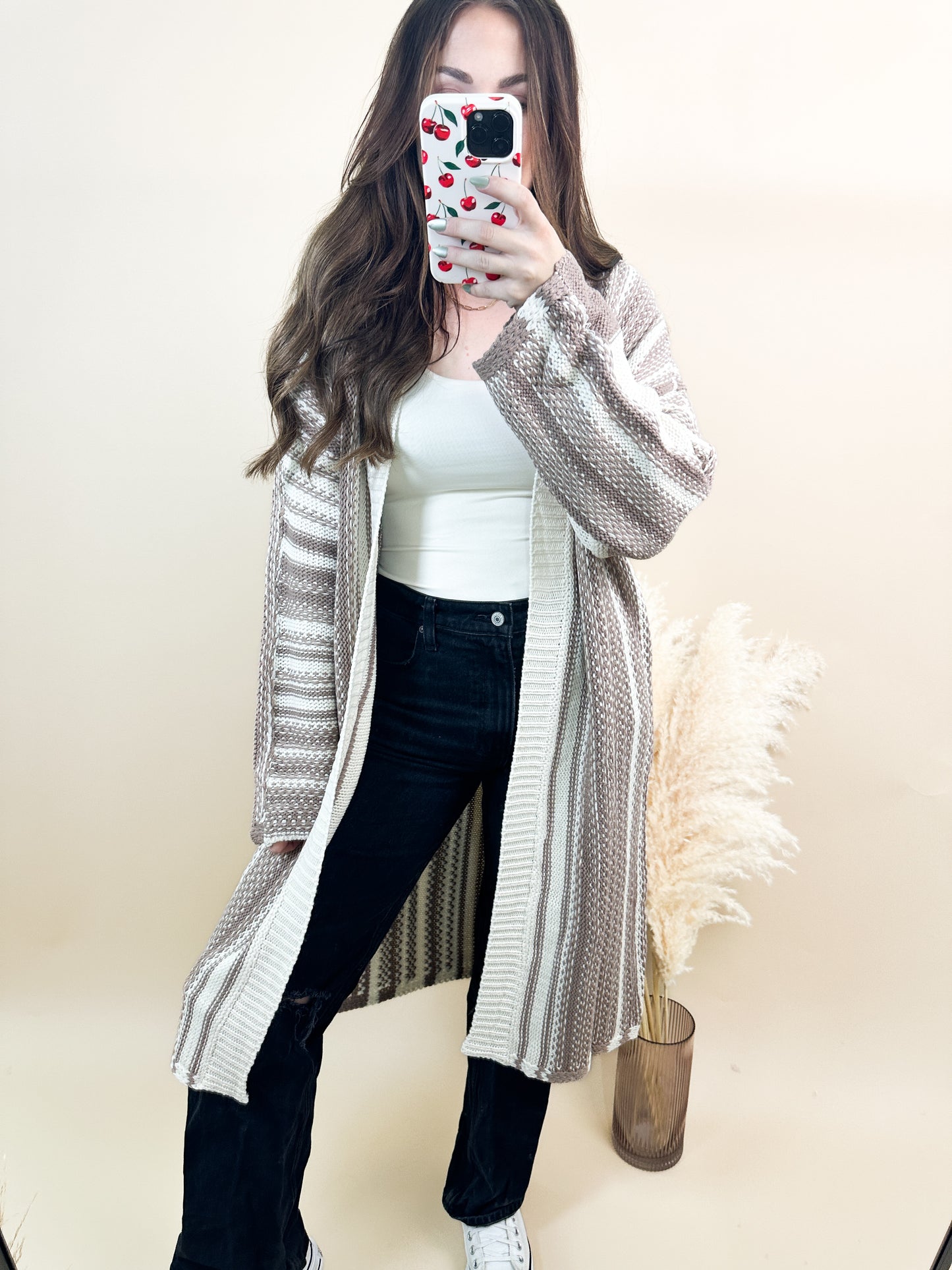 Long Sleeve Open Maxi Sweater Cardigan