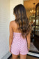 LAS Polka Dot Halter Tank Drawstring Shorts Set (S-XL)