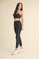 Piping Detail Crop Tank and Leggings Set