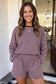 LAS Striped Oversized Pocket Crew Neck Lounge Set (S-XL)