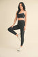 Piping Detail Crop Tank and Leggings Set