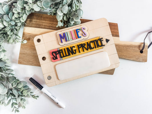 Dry erase spelling boards
