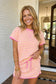 LAS Stripe Short Sleeve Top and Skirt Set (S-XL)