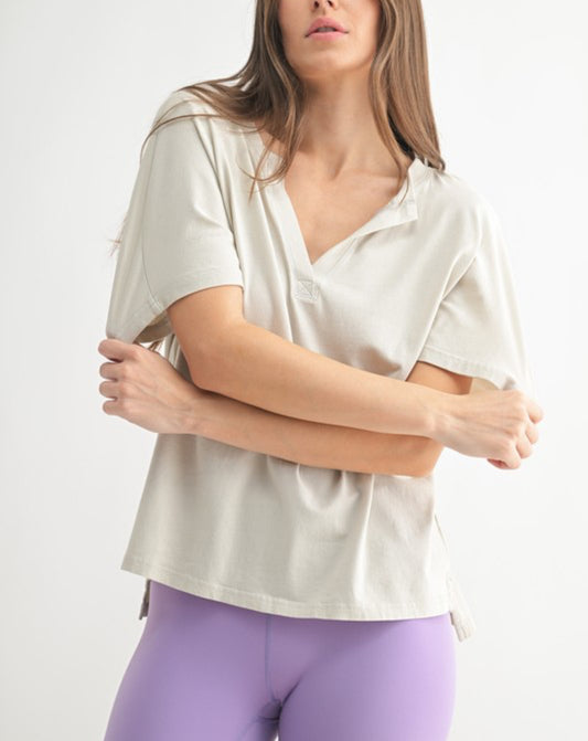 Pima Cotton Henley Tee