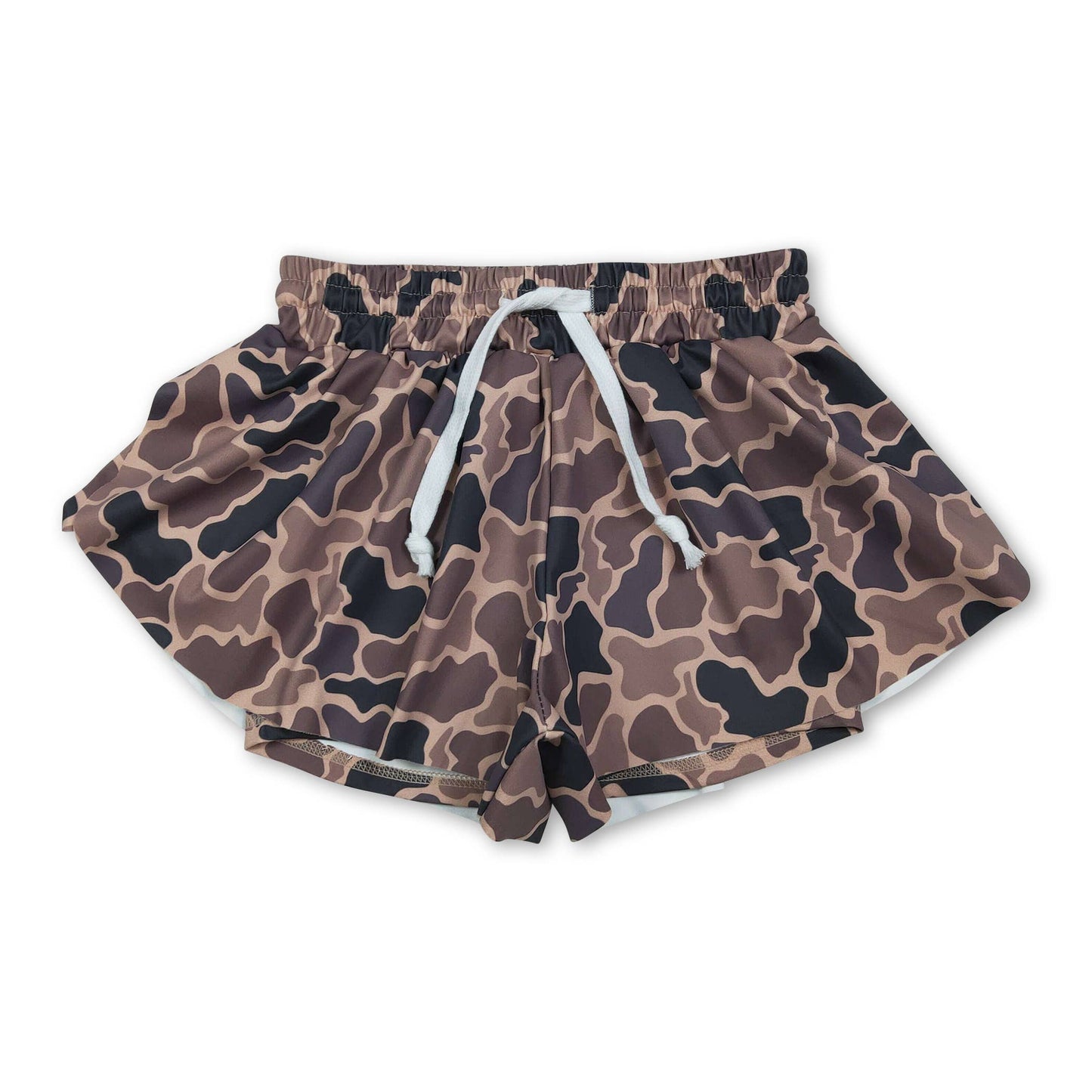 Black bow kids girls summer active shorts