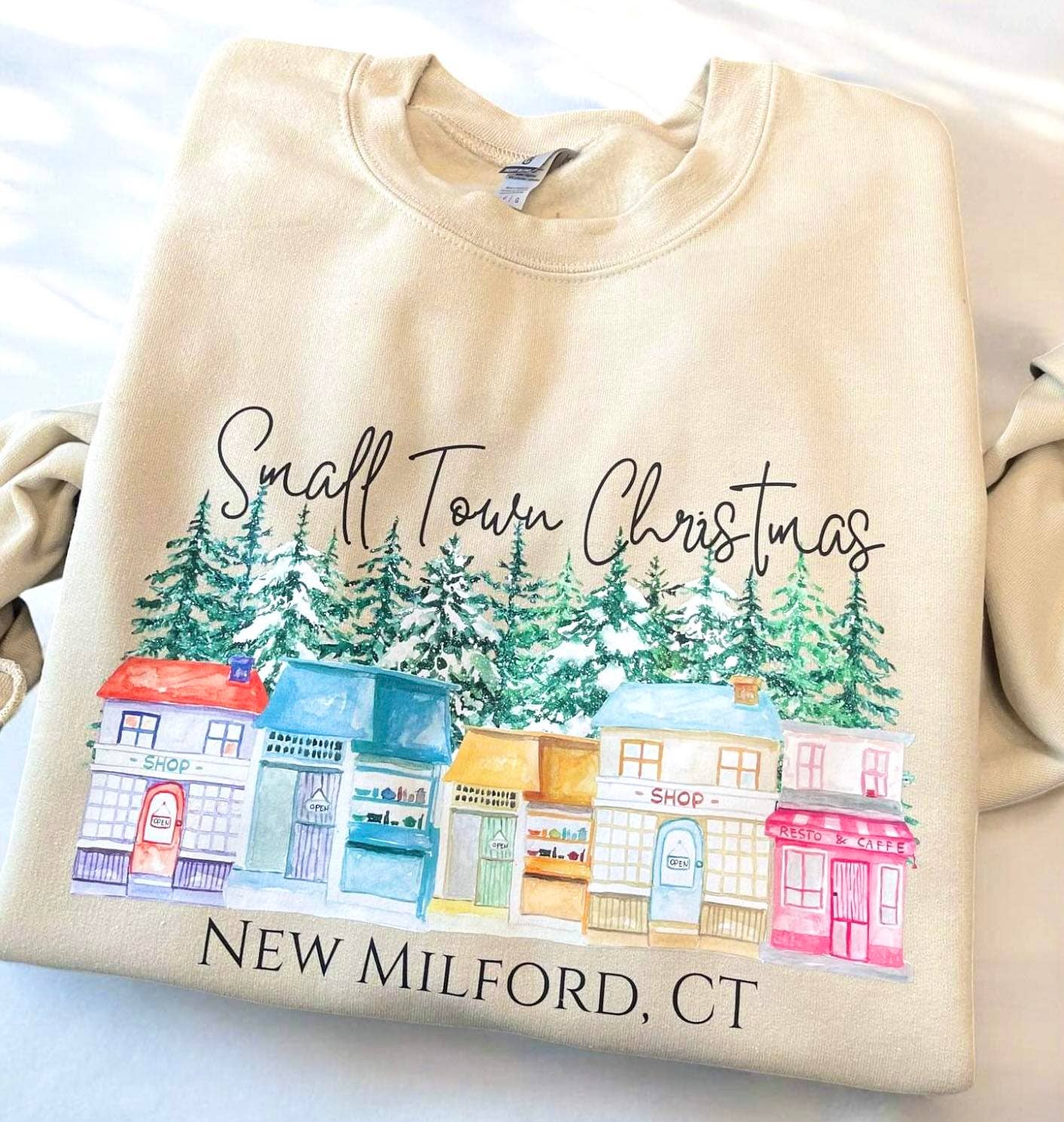 Small Town Christmas Custom City/State Sweatshirt - Okeene OK
