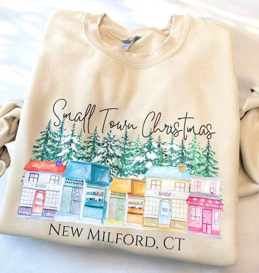 Small Town Christmas Custom City/State Sweatshirt - Okeene OK