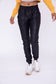 Foil Printed High-Waisted Joggers