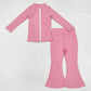 8 Colors Sibling Baby Girls Yoga Active Wear Jackets Pants 2pcs Work Outfits Sets