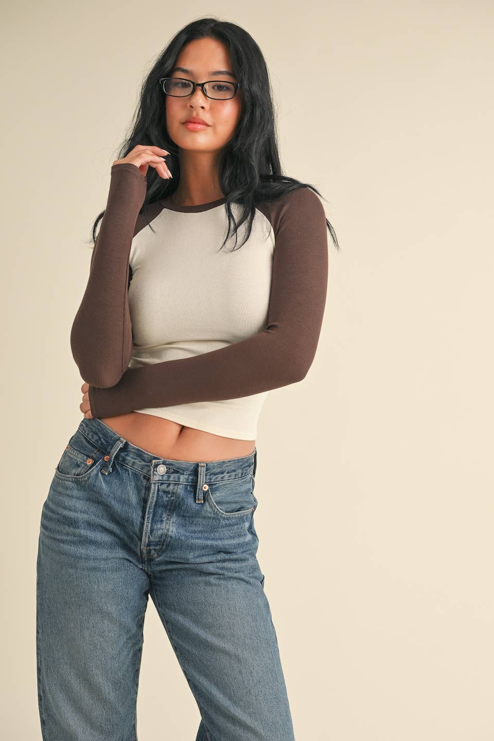 Y2K Raglan Long Sleeve Tee